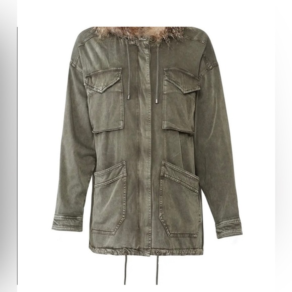 Splendid Dune Faux Fur Jacket Sateen - Picture 3 of 12